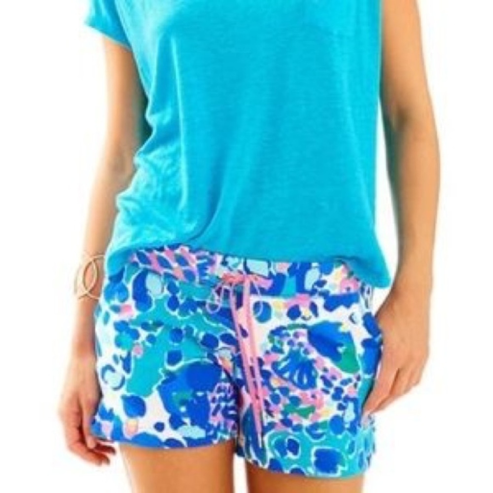 Lilly Pulitzer Vina Multi Hit the Spot Athletic Shorts Small